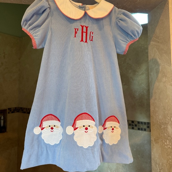 Smockingbird Corduroy Santa Dress (4) - Picture 1 of 6
